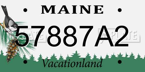57887A2 Maine License Plate