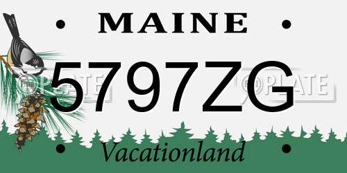 5797ZG Maine License Plate