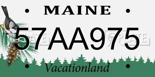 57AA975 Maine License Plate