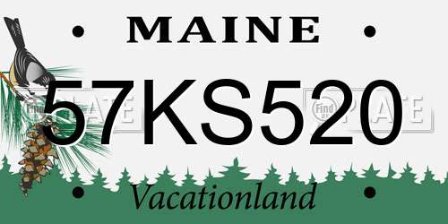 57KS520 Maine License Plate