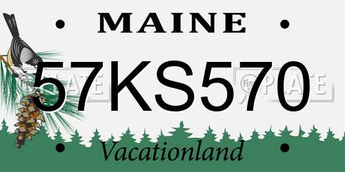 57KS570 Maine License Plate