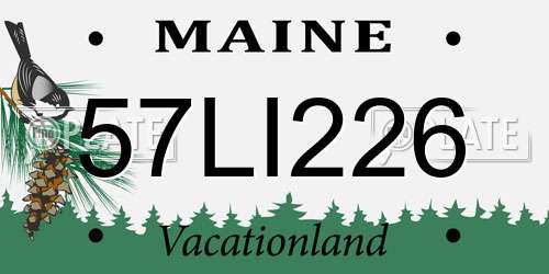 57LI226 Maine License Plate