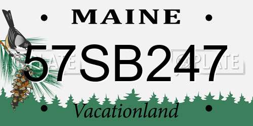 57SB247 Maine License Plate