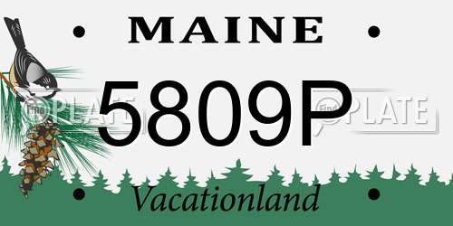 5809P Maine License Plate