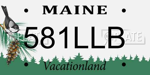 581LLB Maine License Plate