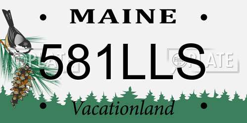 581LLS Maine License Plate