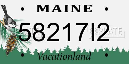 58217I2 Maine License Plate