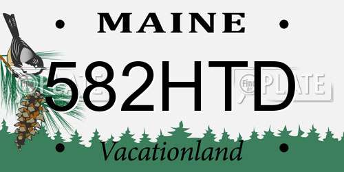 582HTD Maine License Plate