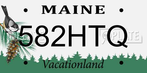 582HTQ Maine License Plate