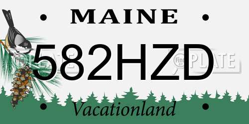582HZD Maine License Plate