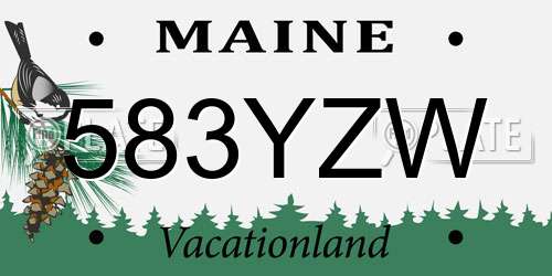 583YZW Maine License Plate