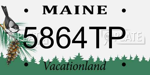 5864TP Maine License Plate