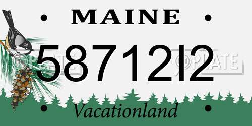 58712I2 Maine License Plate