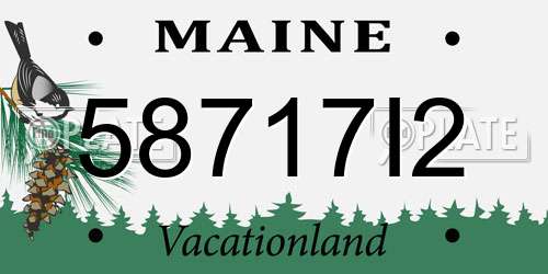 58717I2 Maine License Plate