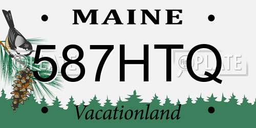 587HTQ Maine License Plate