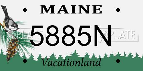 5885N Maine License Plate