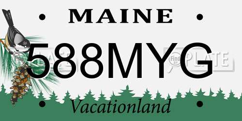 588MYG Maine License Plate