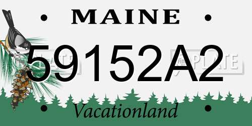 59152A2 Maine License Plate