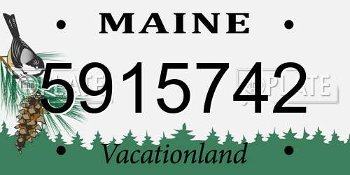 5915742 Maine License Plate