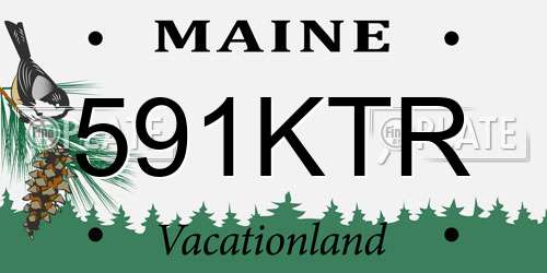 591KTR Maine License Plate