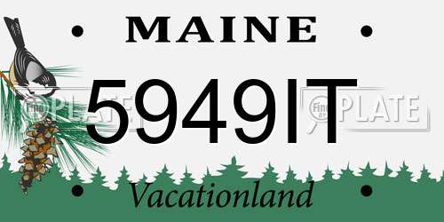 5949IT Maine License Plate