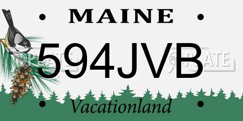 594JVB Maine License Plate