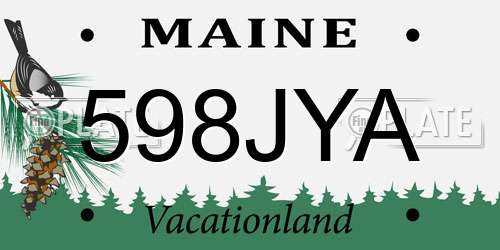598JYA Maine License Plate
