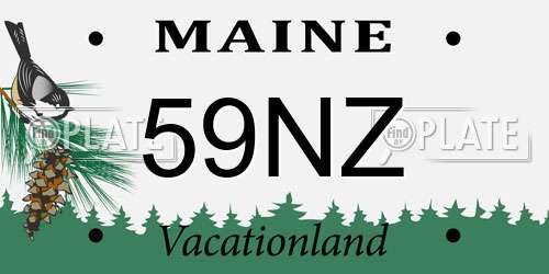 59NZ Maine License Plate