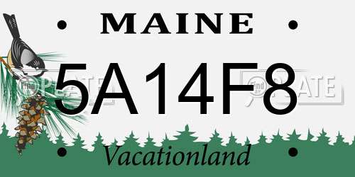 5A14F8 Maine License Plate