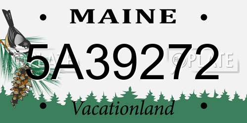 5A39272 Maine License Plate