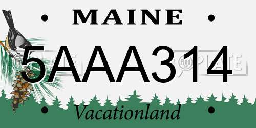5AAA314 Maine License Plate