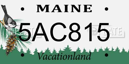 5AC815 Maine License Plate