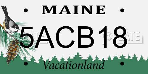 5ACB18 Maine License Plate