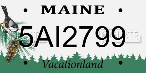5AI2799 Maine License Plate