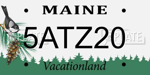 5ATZ20 Maine License Plate