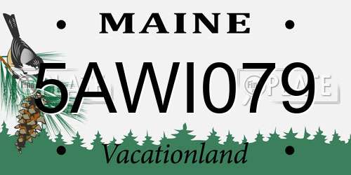 5AWI079 Maine License Plate