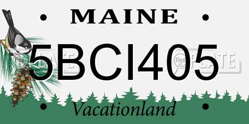 5BCI405 Maine License Plate