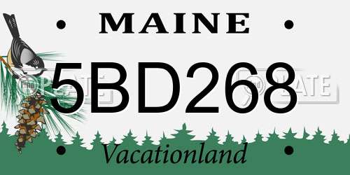 5BD268 Maine License Plate