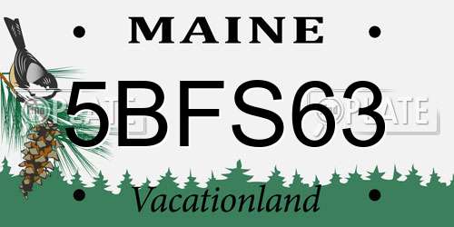 5BFS63 Maine License Plate
