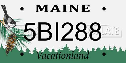 5BI288 Maine License Plate