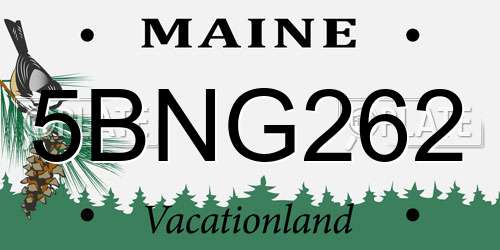 5BNG262 Maine License Plate