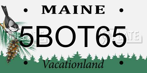5BOT65 Maine License Plate