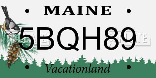 5BQH89 Maine License Plate