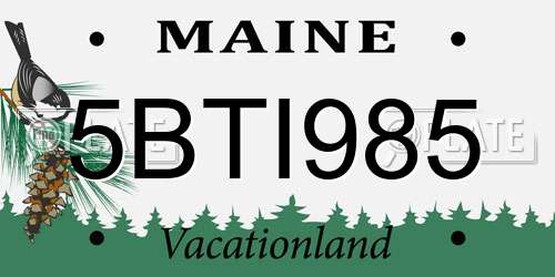 5BTI985 Maine License Plate