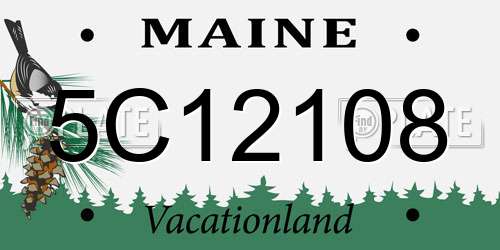 5C12108 Maine License Plate
