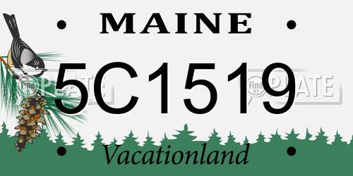5C1519 Maine License Plate