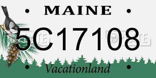 5C17108 Maine License Plate