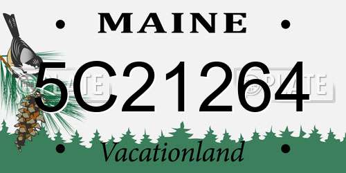 5C21264 Maine License Plate