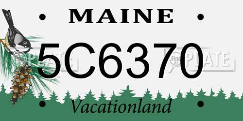 5C6370 Maine License Plate