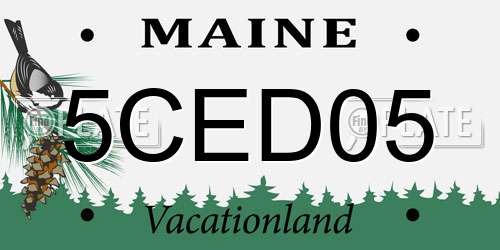 5CED05 Maine License Plate